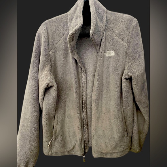 The North Face Ositi Light Gray Soft Fleece Jacket - Picture 2 of 6
